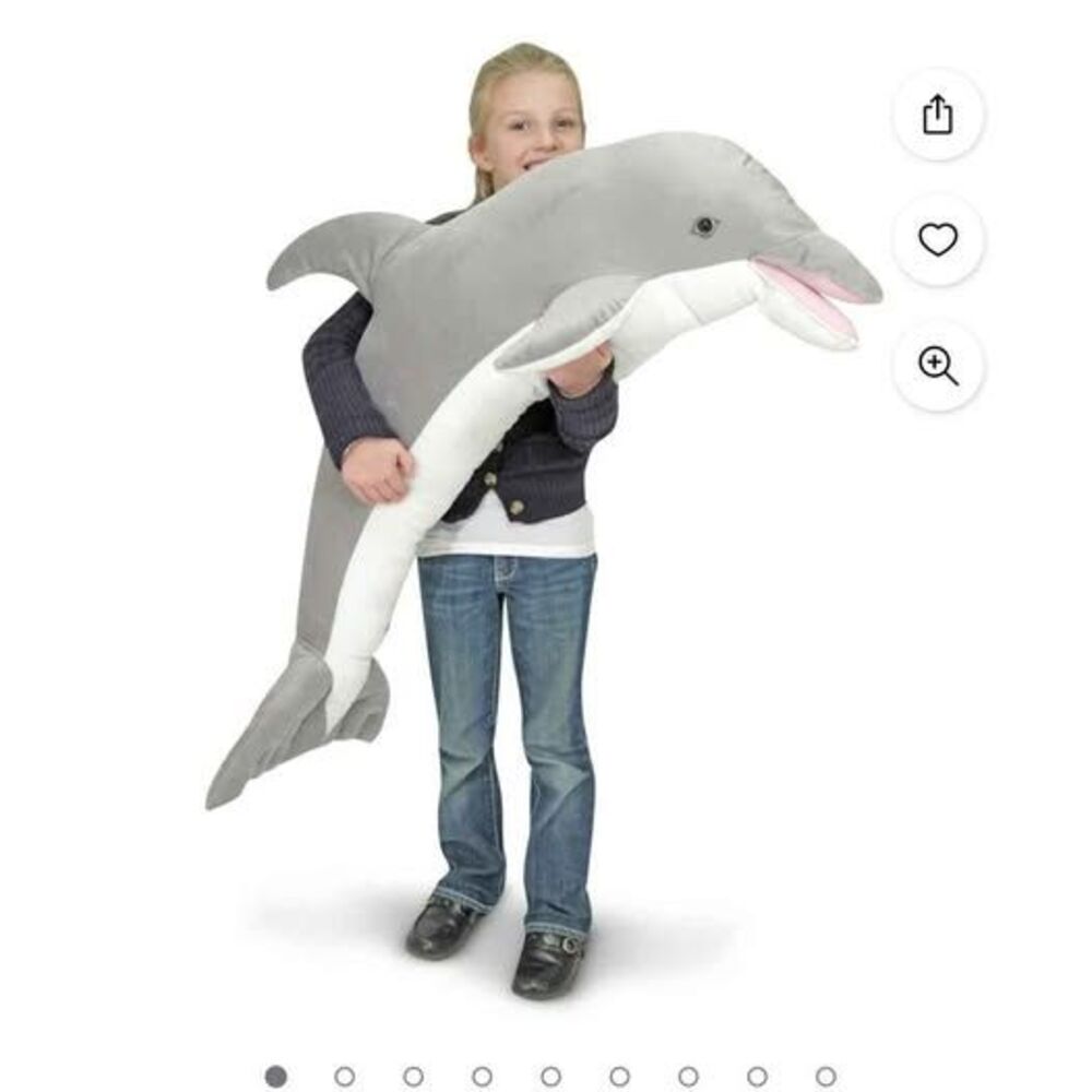 Extra large stuffed dolphin plush toy NEW 3.5 ft Melissa and Doug